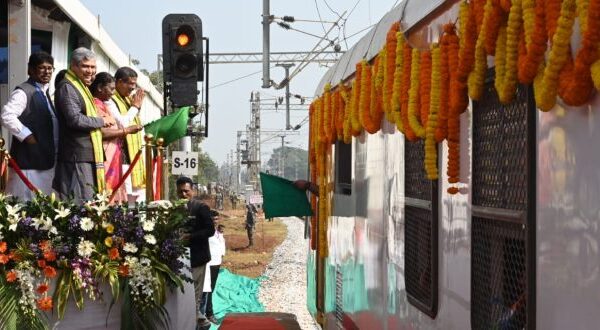 President Murmu flags off 3 new trains in Mayurbhanj