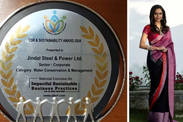 Jindal Steel & Power(JSP) Receives  CSR Award For Sustainable Water & Soil Management