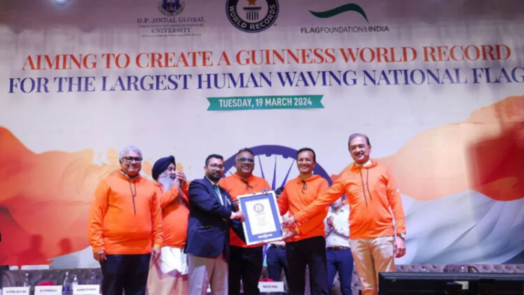 New Guinness World Record Set By O.P. Jindal Global University (JGU) & The Flag Foundation Of India