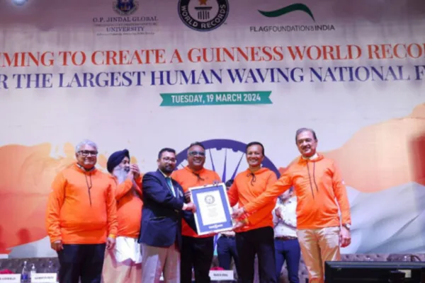 New Guinness World Record Set By O.P. Jindal Global University (JGU) & The Flag Foundation Of India