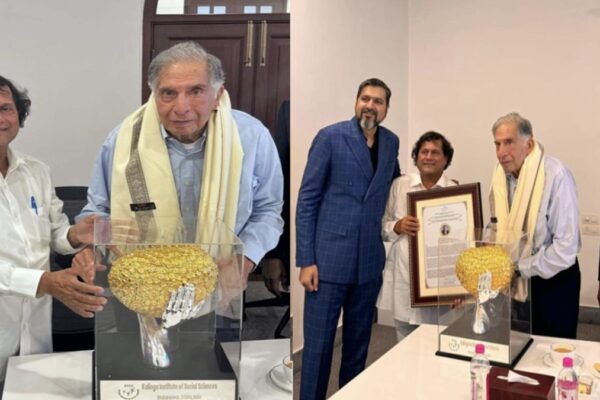 Ratan Tata Receives Prestigious Kiss Humanitarian Award