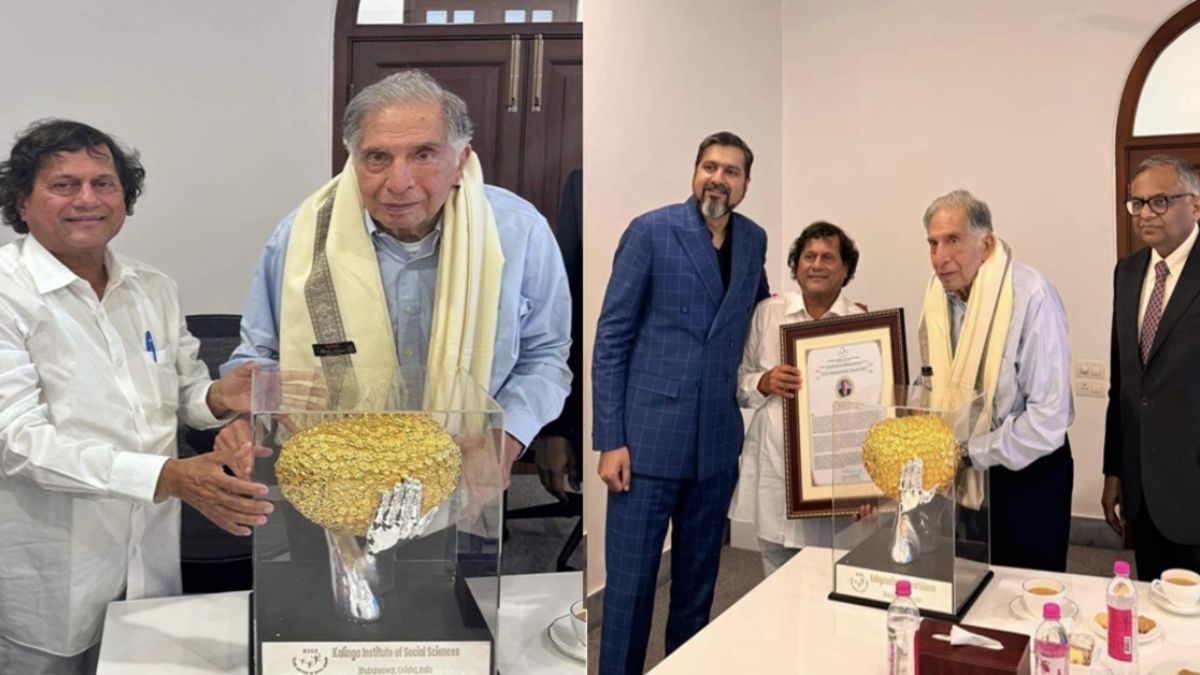 Ratan Tata Receives Prestigious Kiss Humanitarian Award